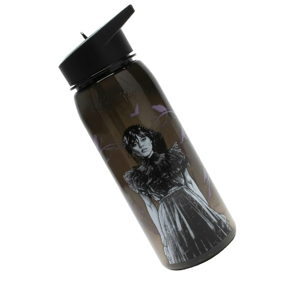 image 1 of Wednesday Flip Top Bottle - Black - 22cm x 7cm