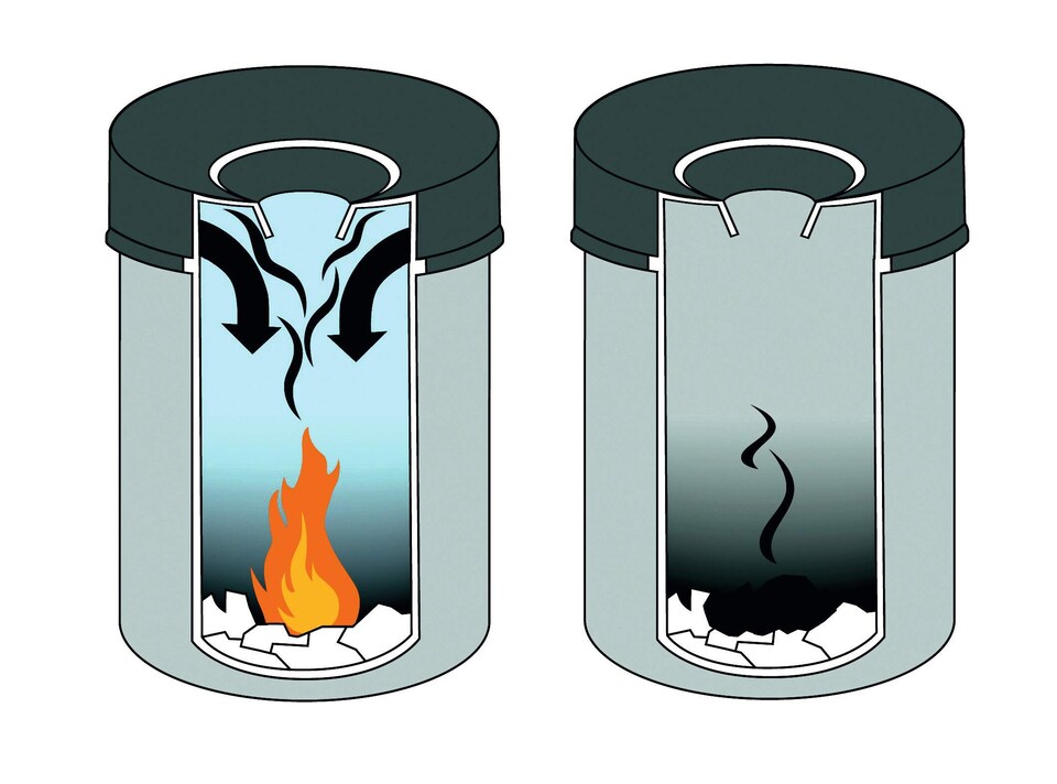 image 1 of Durable Fire Extinguishing Metal Waste Bin | TUV Certified | 15L | Black