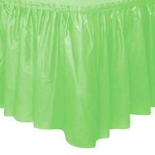 Unique Party Plastic Table Skirt - Lime Green - One Size