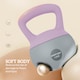 image 4 of SPORTNOW Soft Kettlebell, 4/6/8/10/12kg Kettle Bell with Non-Slip Handle for Home Gym Weight Lifting and Strength Training, Purple and Grey | Purple | 12