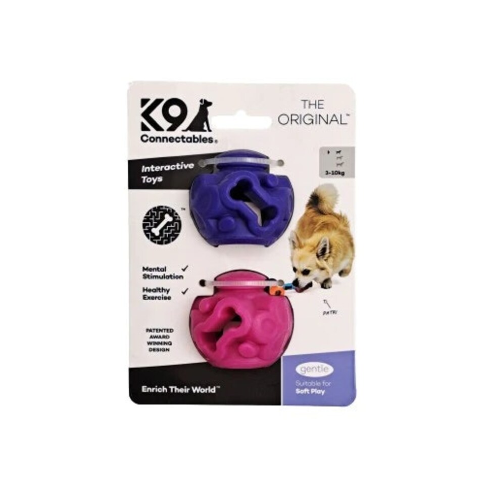 image 1 of K9Connectables Dog Toys - The Original Small (Pink/Purple)