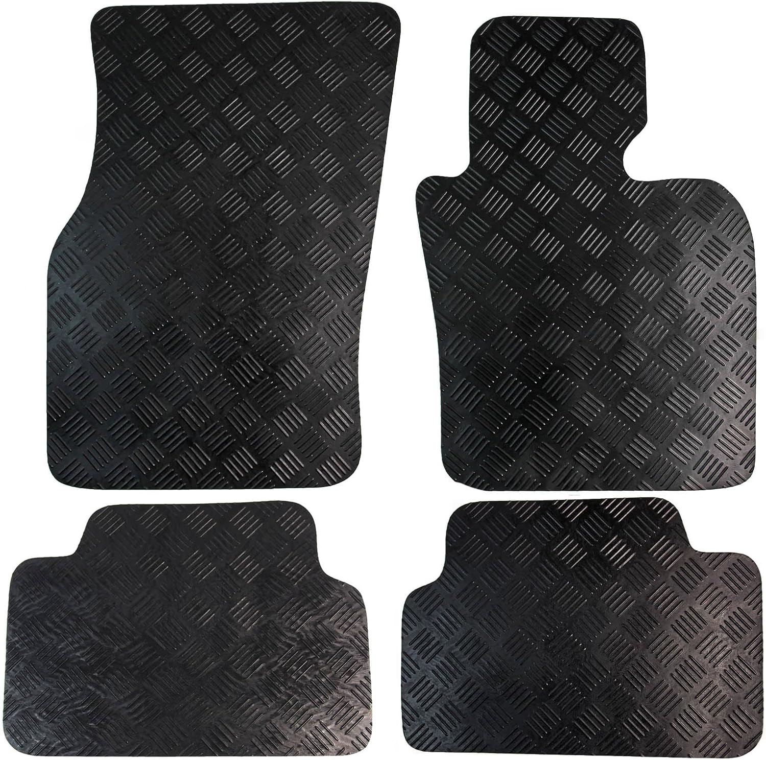 Actiasmat - Custom Fit Black Rubber Car Floor Mats for BMW Mini Mk3 5-Doors 2015 Onwards Set of 4