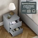 image 4 of Vida Designs Denver 2 Drawer Bedside Chest Cabinet Table Nightstand, Grey