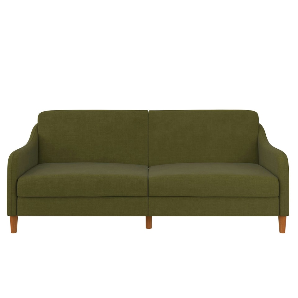 image 1 of Jasper coil 3-seater Sofa Bed in green fabric | Green | GREEN | Not provided