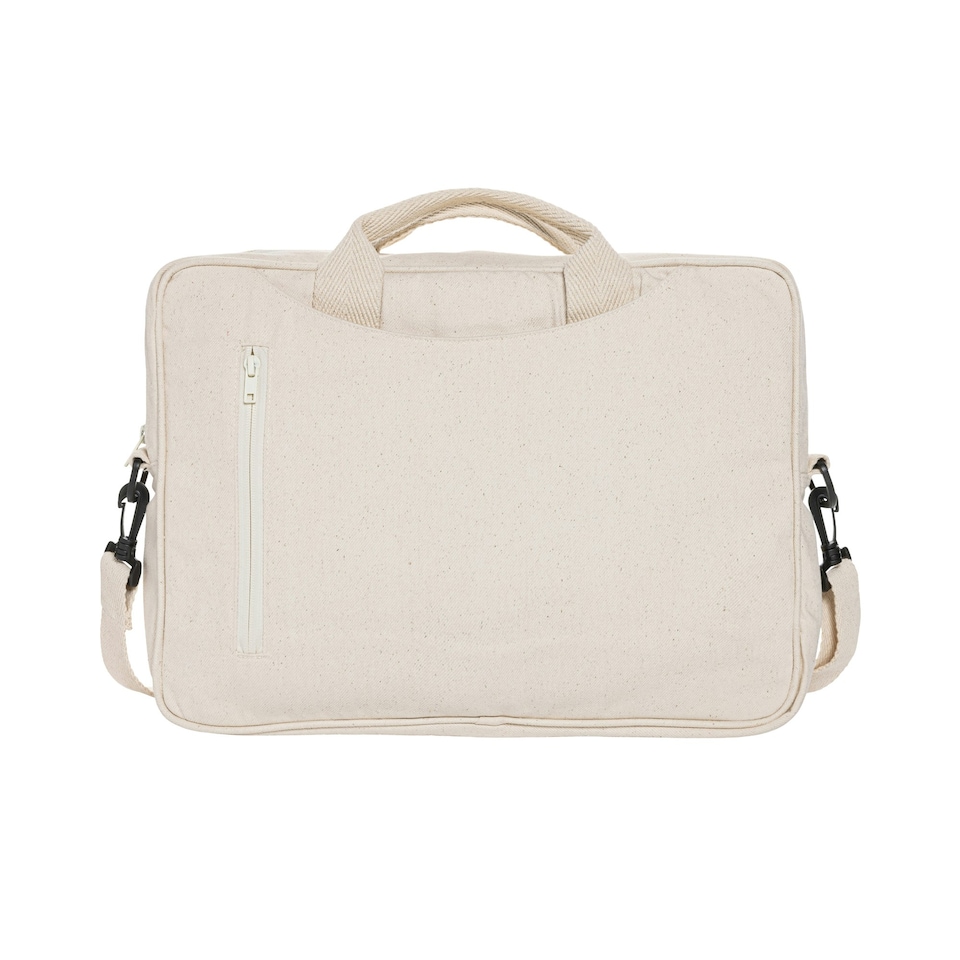 image 1 of XD Collection Laluka Recycled Cotton Aware Laptop Bag - Off White - One Size | Cream