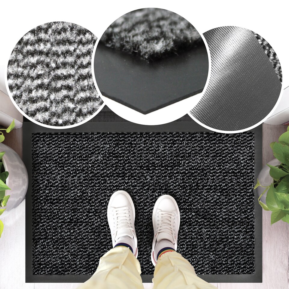 image 1 of Hometex Universal Entrance Mat - 60 x 90cm. Storm Grey