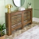 image 1 of OHS Wood Effect Radiator Cover Sideboard Shelf - Large | Brown | Dark Wood