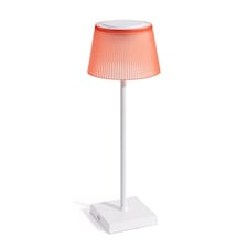 Auraglow Rechargeable Cordless LED Table Lamp - CAPRI | Red | White/Red
