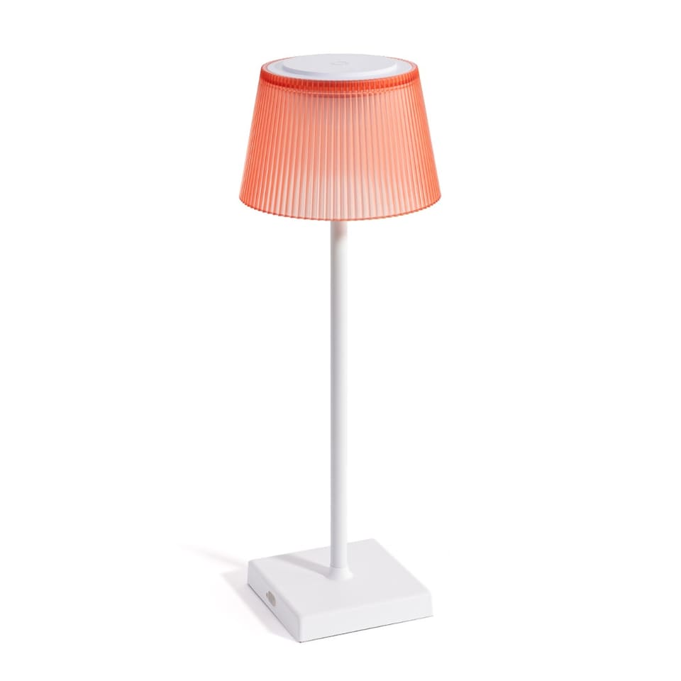 image 1 of Auraglow Rechargeable Cordless LED Table Lamp - CAPRI | Red | White/Red