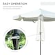 image 4 of Outsunny 2.7m Patio Umbrella Garden Parasol with Crank, Ruffles, 8 Ribs, White