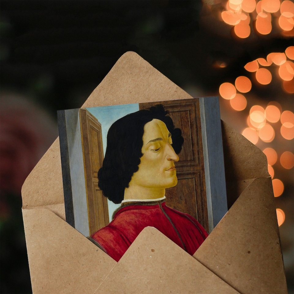 image 1 of Sandro Botticelli Art Card Giuliano de Medici Portrait