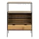 image 2 of Seaford Cabinet in Black and Oak