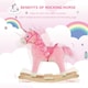 image 4 of HOMCOM Kids Rocking Unicorn Ride-On Horse Moving Mouth Tail Sounds 36-72 Mnths