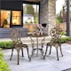image 2 of Yaheetech 3 Piece Patio Bistro Table Set with Umbrella Hole-Bronze | Bronze | Bronze | 1