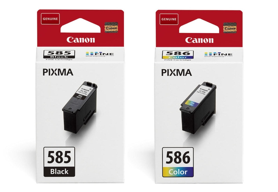 image 1 of Canon PG585 Black & CL586 Colour Ink Cartridge Multi
