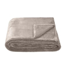 Brand Lab Fleece Plain Blanket - Silver Grey - 200cm x 150cm
