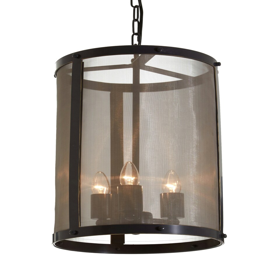 image 1 of Interiors by Premier Black Finish Small Pendant Light With Hints of Gold