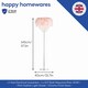 image 4 of Modern Chandelier Style Pink Feather Floor Lamp with Waterfall Acrylic Droplets | Pink | Pink | 1