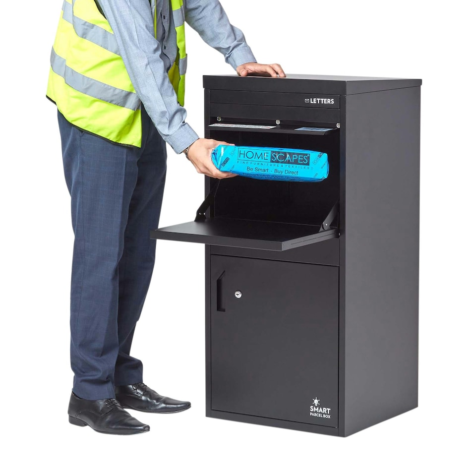 image 1 of SMART PARCEL BOX® Extra Large Front & Rear Access Black Black
