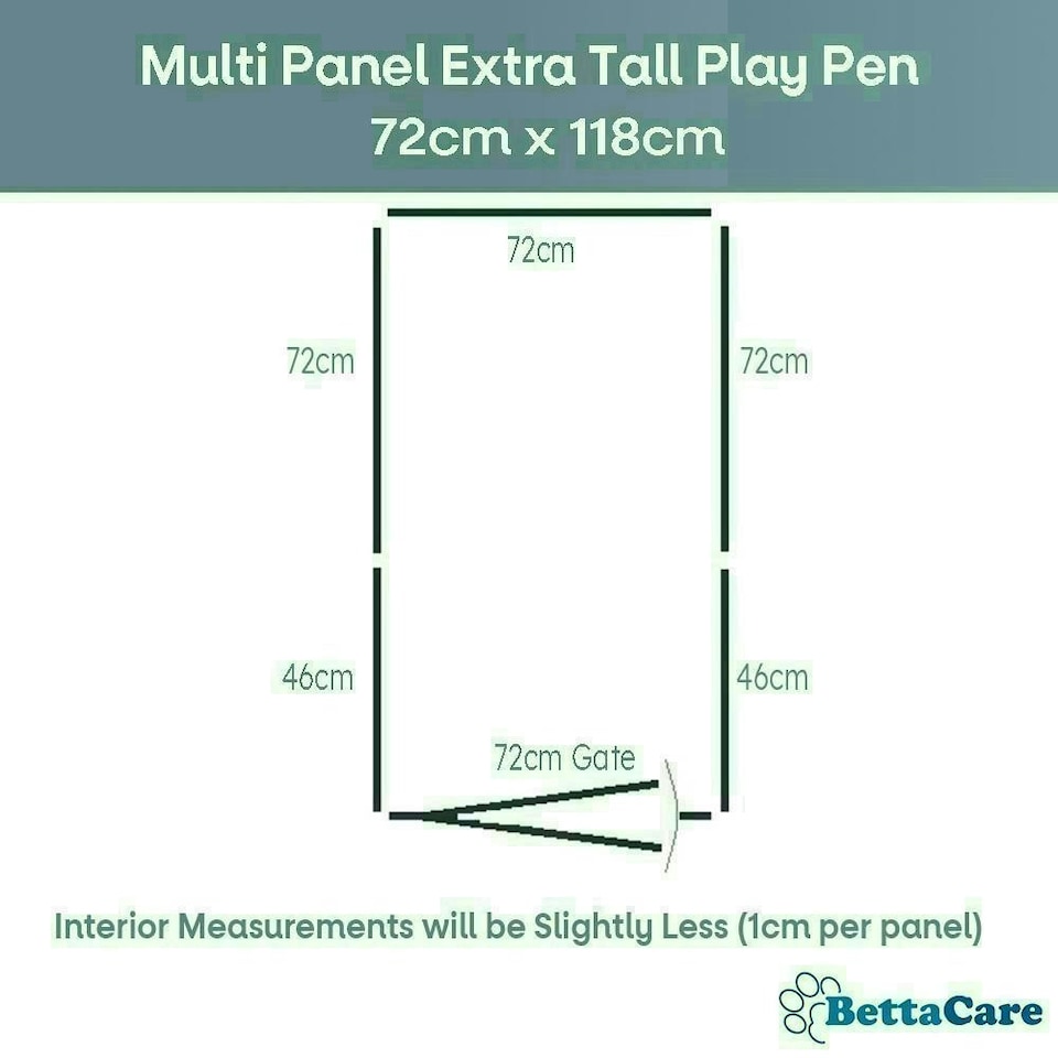 image 1 of Bettacare Extra Tall Pet Pen, 72cm x 118cm, White, 105cm High, Dog Pen for Pets, Dogs and Puppies, Easy Installation White