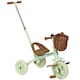 image 1 of AIYAPLAY Toddler Trike with Adjustable Parent Handle Basket for Kids, Green