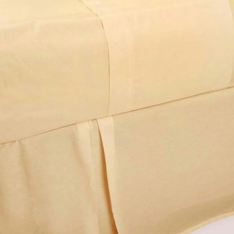 image 1 of Belledorm 200 Thread Count Egyptian Blend Platform Valance - Papyrus - Single