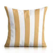 Wide Striped Large Outdoor Water-repellant Cushion Yellow