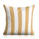 image 1 of Wide Striped Large Outdoor Water-repellant Cushion Yellow