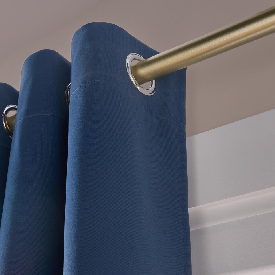 image 1 of OHS Essentials Eyelet Blackout Thermal Curtain Pair - 66x72 inch | Blue | Arctic Blue