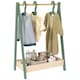 image 1 of AIYAPLAY Kids Clothes Rail with Hangers, Base Shelf for Girls, Boys, Green