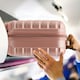 image 5 of 40x30x20cm Wizz Air & Vueling Maximum Size Free Cabin Carry On Lightweight 4 Wheel ABS Hard Case Suitcases Cabin Carry On Hand Luggage Pink | Rose | Cabin Bag