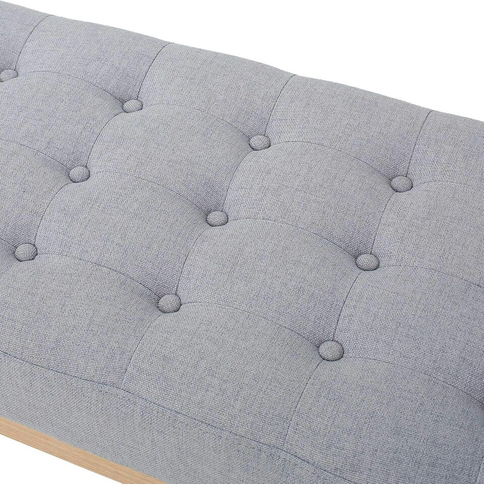 image 1 of Grey Bench Wooden Frame Grey