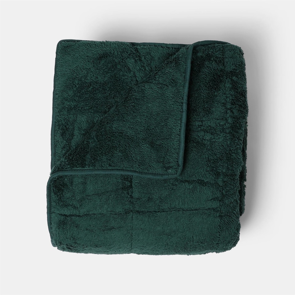 image 1 of OHS Teddy Fleece 6kg Weighted Blanket Sensory Sleep Therapy 125 x 180cm