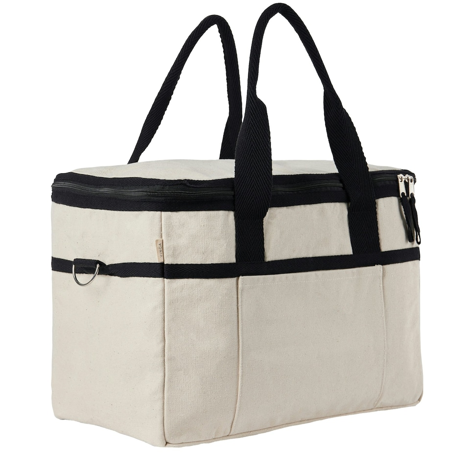 image 1 of Vinga Volonne Aware 18L Recycled Canvas Cooler Bag - Off White - 21cm x 28cm x 39cm Cream | 21cm x 28cm x 39cm