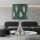 image 5 of Set of 2 Romana - Brushed Chrome Touch Operated Table Lamps Bedside Lights Dark Green Fern Shade Silver | Green