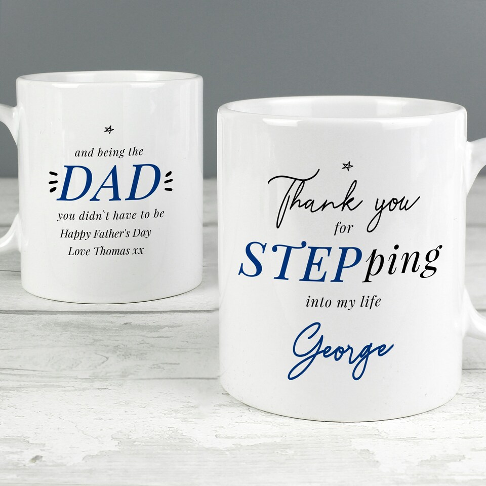 image 1 of Personalised Step Dad Mug White