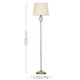 image 3 of ValueLights Traditional Style Antique Brass Barley Twist Floor Lamp With Beige Light Shade