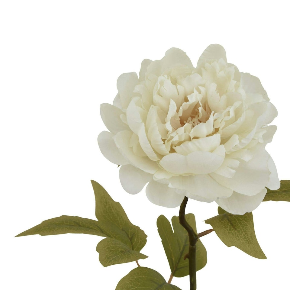 image 1 of Hill Interiors The Natural Garden Collection Peony Artificial Flower - White - 52cm