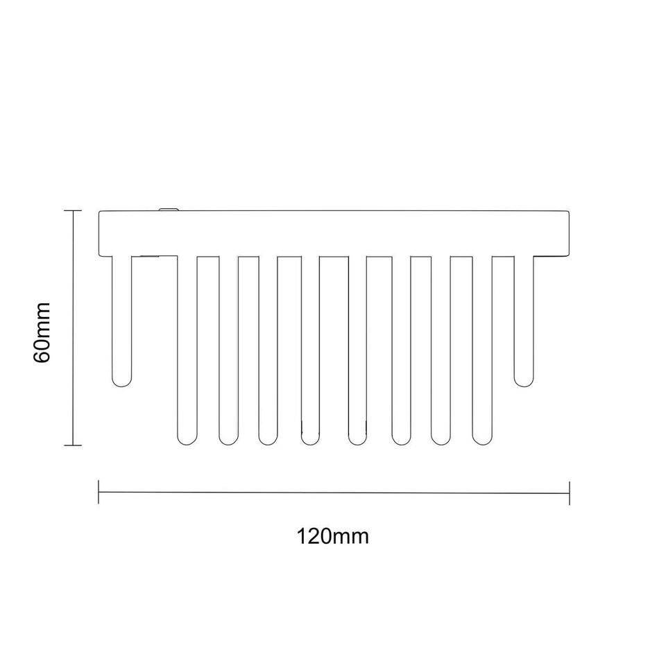 image 1 of Showerdrape Clasico Wall Mounted Stainless Steel Chrome Oval Basket