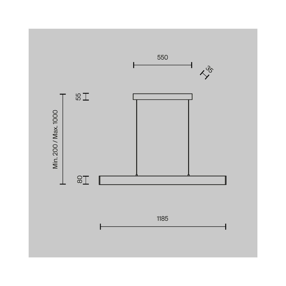 image 1 of Step Bar Pendant Ceiling Light Gold 3000K 1400lm