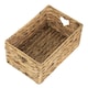 image 8 of Large Shallow Water Hyacinth Storage Basket | Brown | Brown