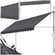 image 1 of Awning with hand crank - pressure fitted , height adjustable Black | Grey | 180 x 400 cm