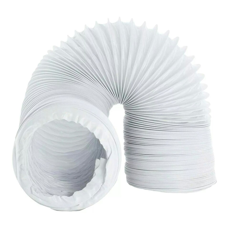 image 1 of SPARES2GO Universal 4m Tumble Dryer Vent Hose + Connection Adapter Kit