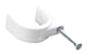 image 2 of PRO ELEC - Round Cable Clips, 4mm, White, Pack of 100