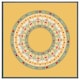 image 3 of Orange circle ornament. round frame (Picture Frame) Black | XS