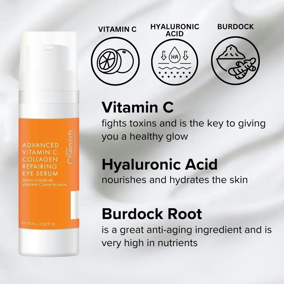 image 1 of skinChemists Advanced Vitamin C Collagen Repairing Eye Serum 15ml Twin Value Savings Pack