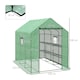 image 5 of Outsunny Walk-in Outdoor Green House with Door and Mesh Windows, Green