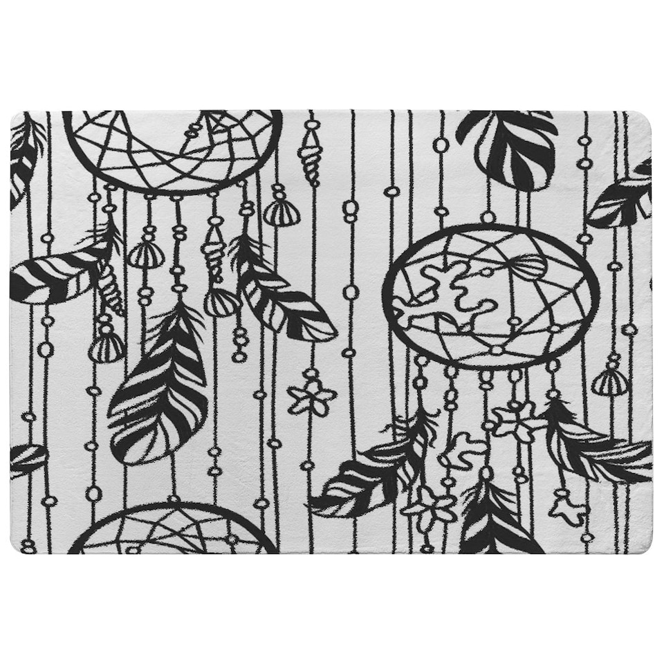 image 1 of Black contour (Rug) Black | Large: 140x200cm
