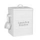 image 1 of Harbour Housewares Vintage Metal Laundry Powder Canister - White | White | Matt White | 1