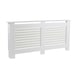 image 1 of Extending Radiator Cover Adjustable Wooden MDF Slatted Grill | White